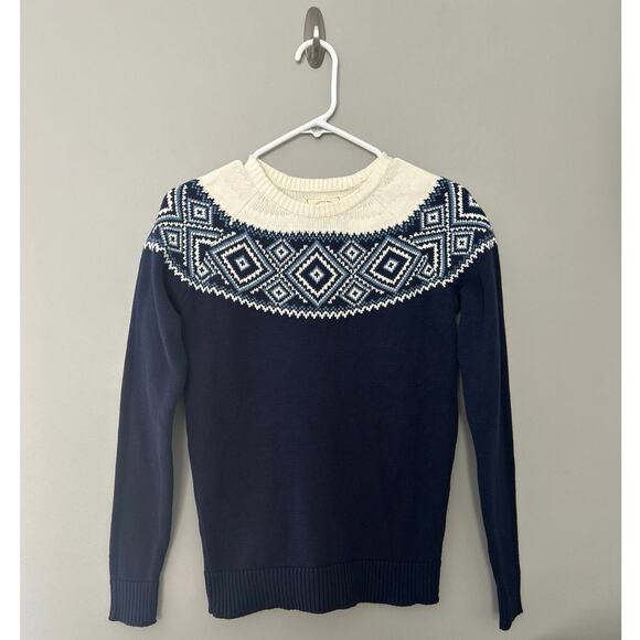 Hope & Henry Sweaters - Hope & Henry Fair Isle Casual Knitted Sweater Dark Blue, Sz S, NWT